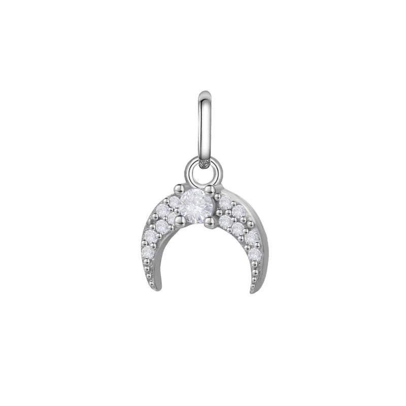 Moon CZ Cute Charm Pendant DIY Accessories DZ44
