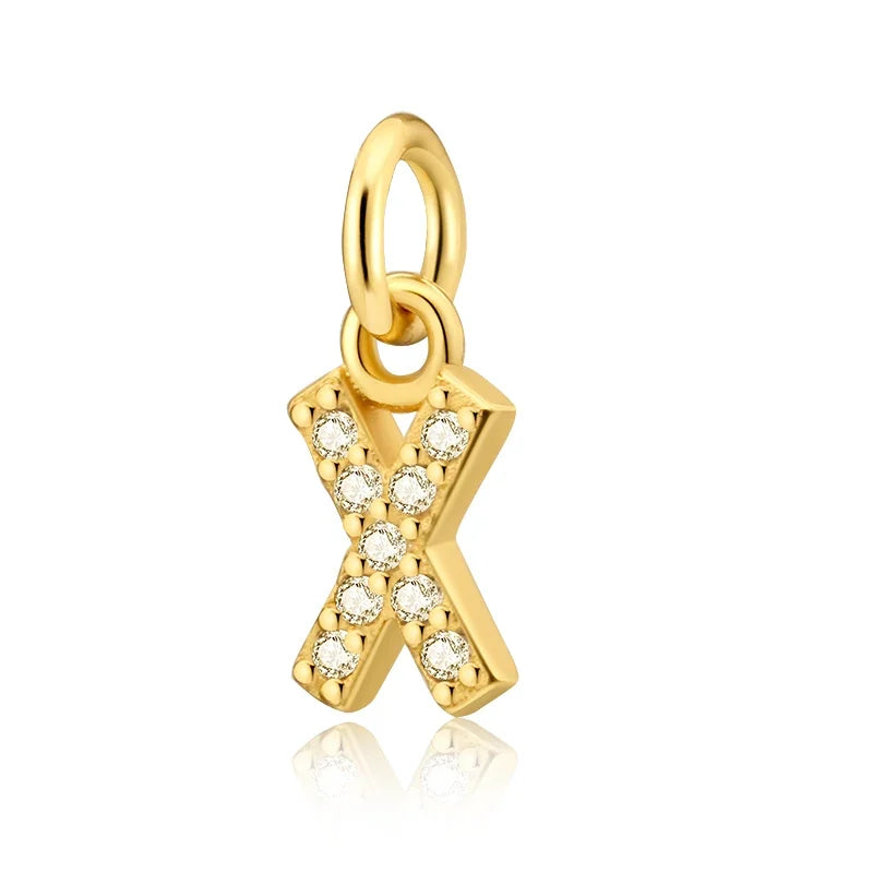26 Letter Pendant Shiny Charm Pendant DIY Accessories Jewelry DZ423