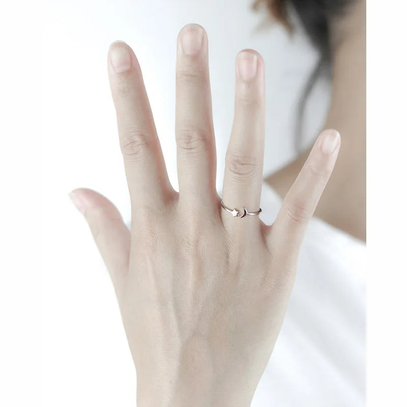 Star Moon Adjustable Ring DS200