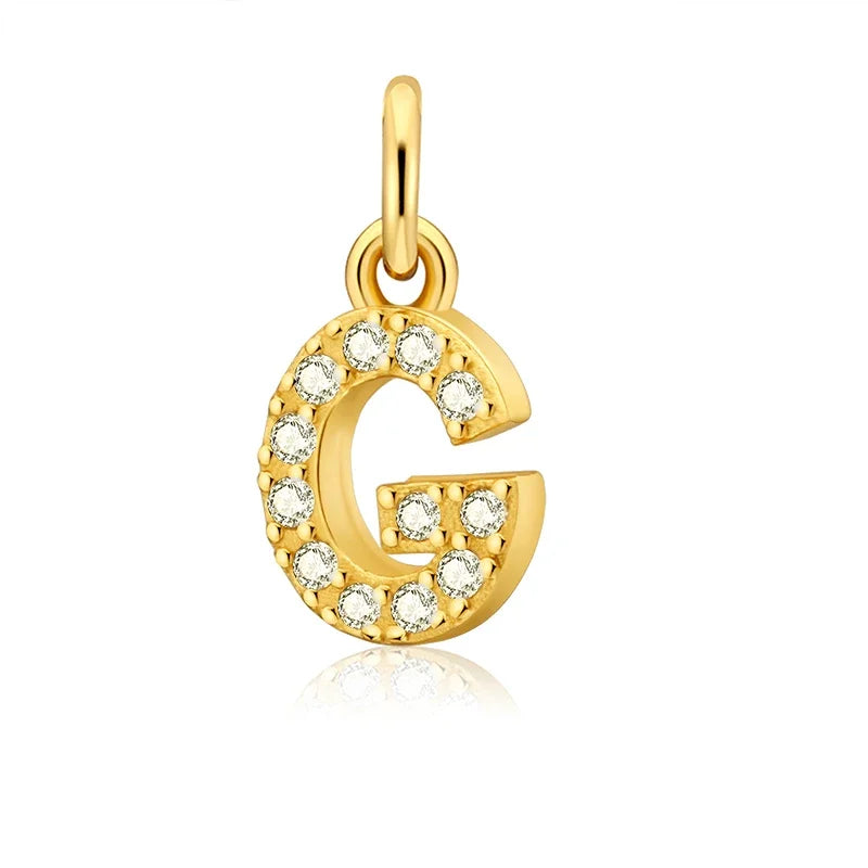 26 Letter Pendant Shiny Charm Pendant DIY Accessories Jewelry DZ423
