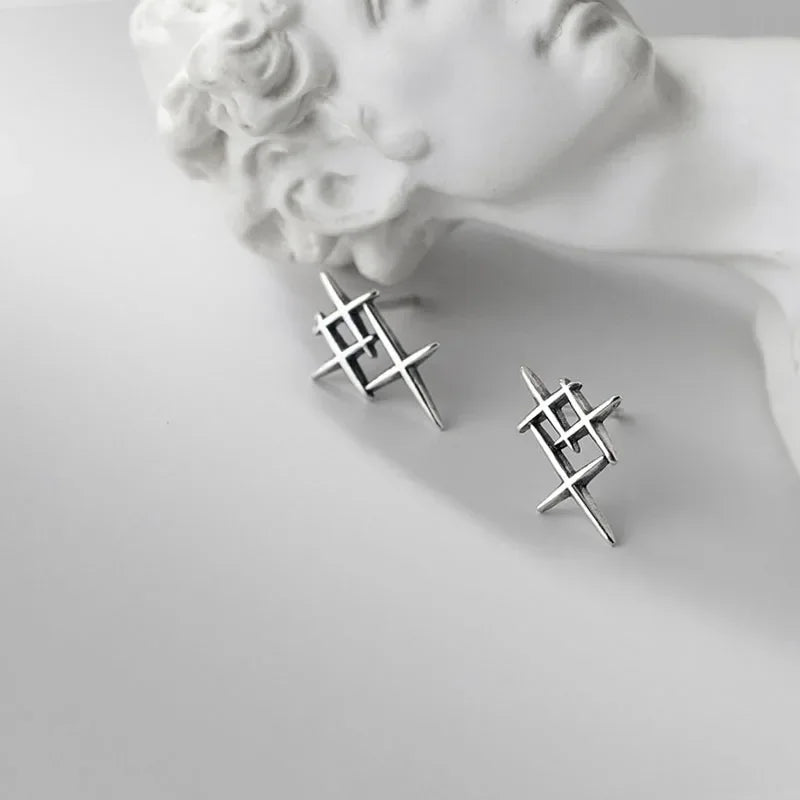 TrustDavis Genuine 925 Sterling Thai Silver Fashion Sweet Star Stud Earring For Women Wedding Anniversary Jewelry Gift DB1154