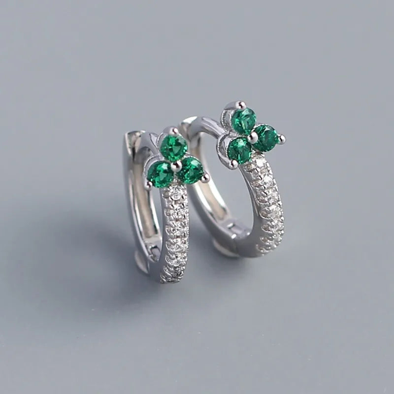 Colored Flower Zircon Earrings DS4843