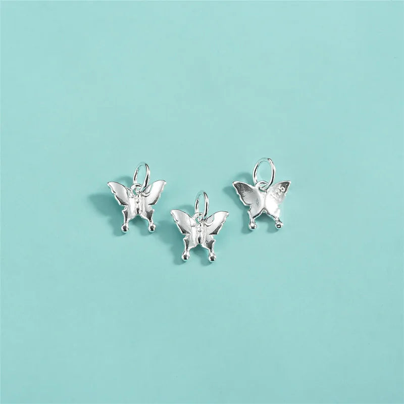 TrustDavis Real 925 Sterling Silver Star Lotus Charm Pendant for Making Necklace Handmade DIY Accessories Fine Jewelry DZ1821