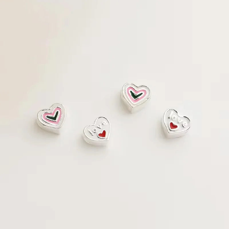 Heart Charm Pendant Handmade DIY Accessories Jewelry DZ1683
