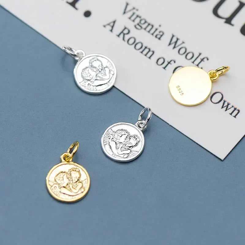 Round Portrait Coin Charm Pendant DIY Accessories Jewelry DZ111