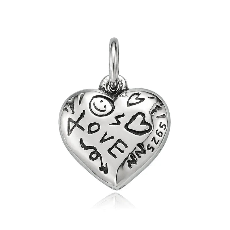 Retro Romantic Heart Smiley Pendant DZ1928