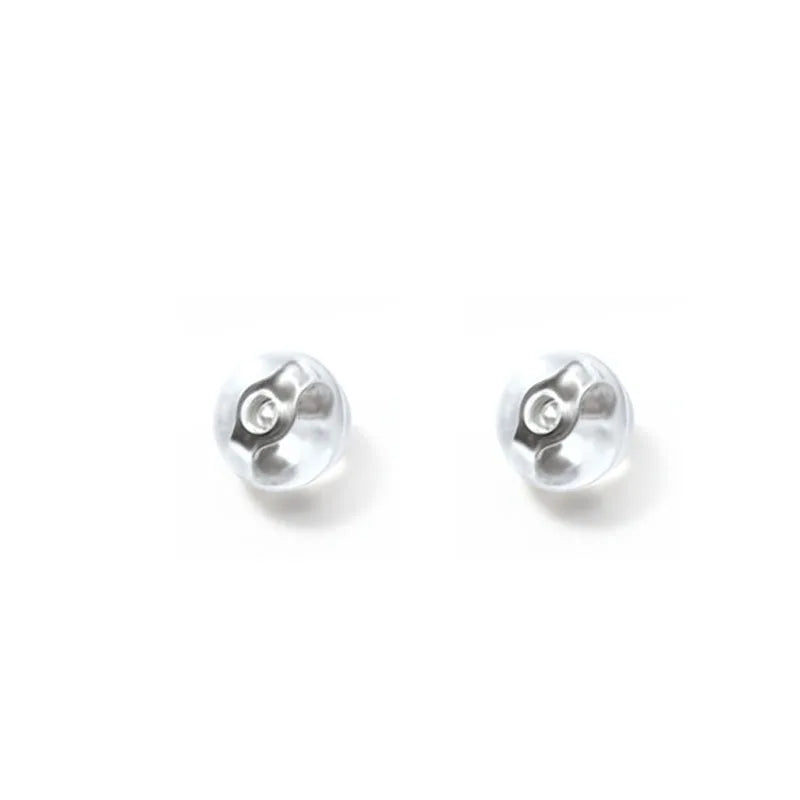 Trustdavis Real 925 Sterling Silver Silicone Ear Plug Earplugs Stud Earring DB1248
