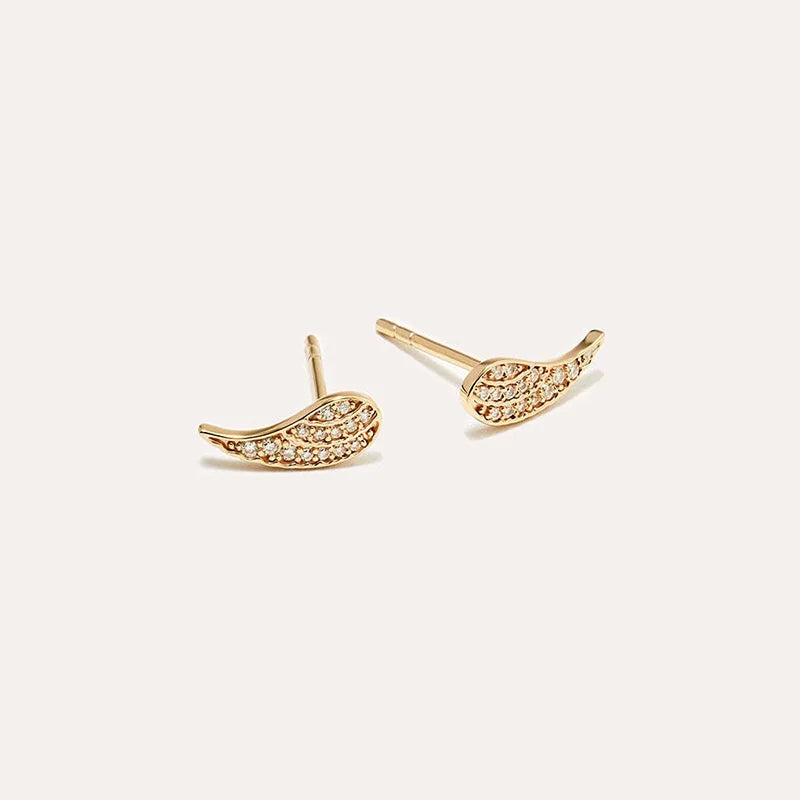 Zircon Wing Stud Earrings DS4826