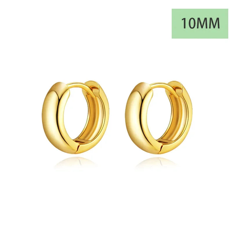 TrustDavis Girls 925 Sterling Silver Charm Sweet Hoop Earrings Fashion Cute Gift for Women Fine Jewelry DS3659