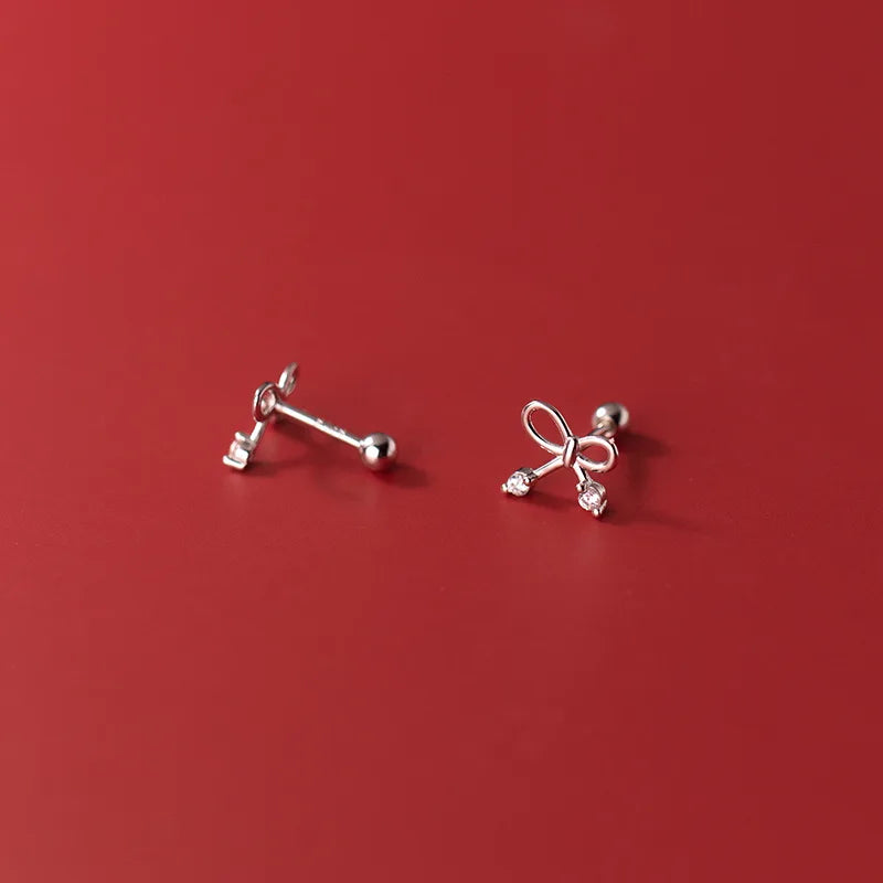 Bowknot Screw Stud Earrings DA2765