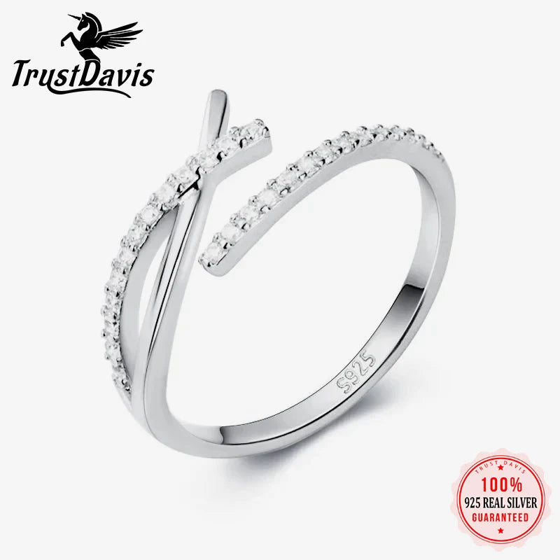 Twinkling Cross Opening Finger Ring DA590