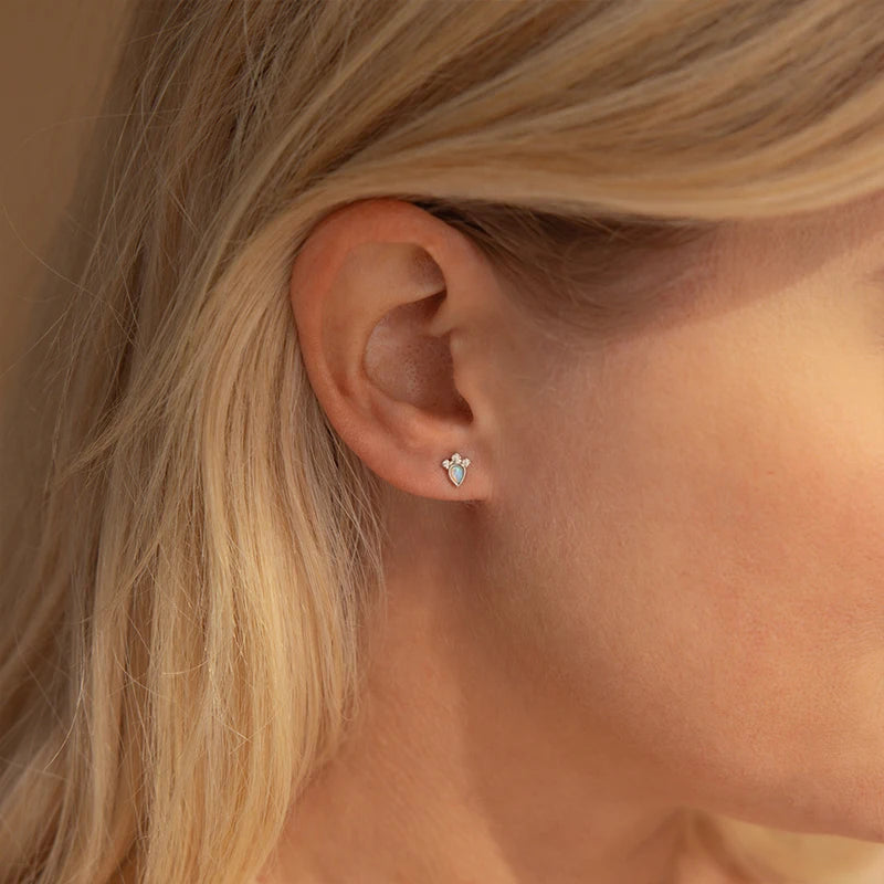 Opal Carrot Stud Earrings DS4771