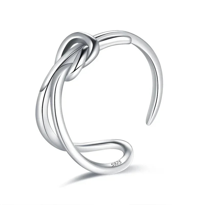 Double Layer Knot Opening Ring DB564