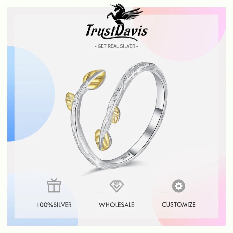 Leaves Cocktail Opening Ring DA153