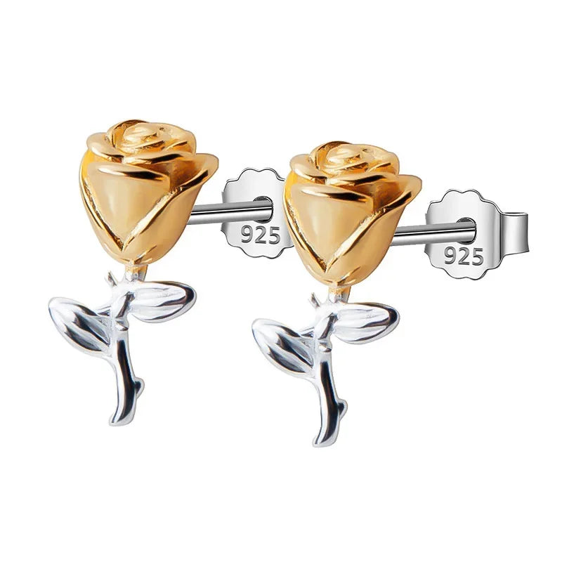 Rose Flower Stud Earrin DS1534