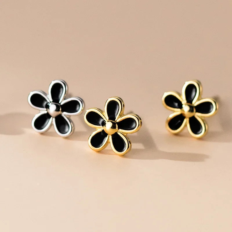 925 Sterling Silver Sweet Flower Stud Earrings DS4056