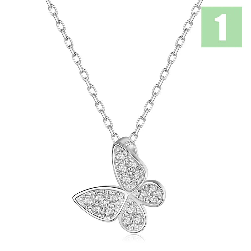 Necklace Butterfly Heart Pendant DS4036