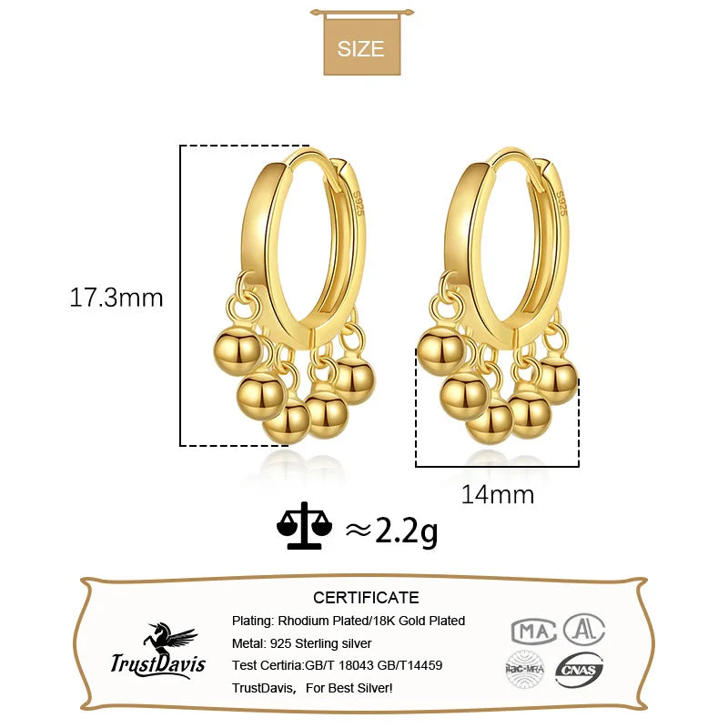 Beads Tassel Charm Hoop Earrings DG0077