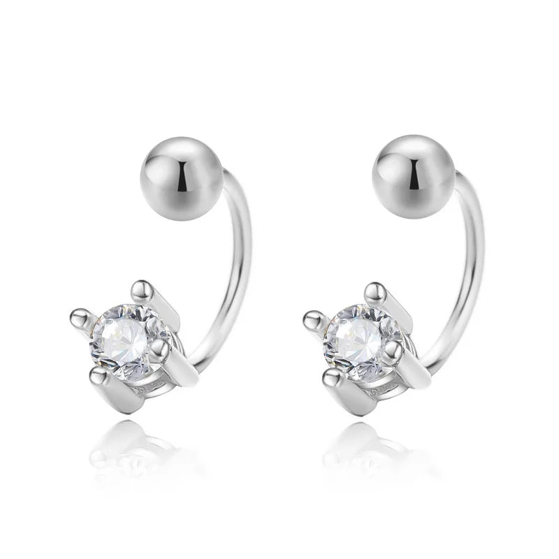 Fashion Unique Square CZ Screw Stud Earrings DA3170