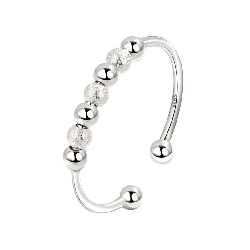 Fashion Minimalist Rotating Beads Opening Rings DG0099