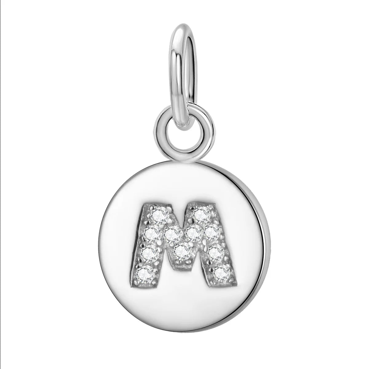 Simple Round 26 Letters Cz Pendant Diy Accessories DG0114