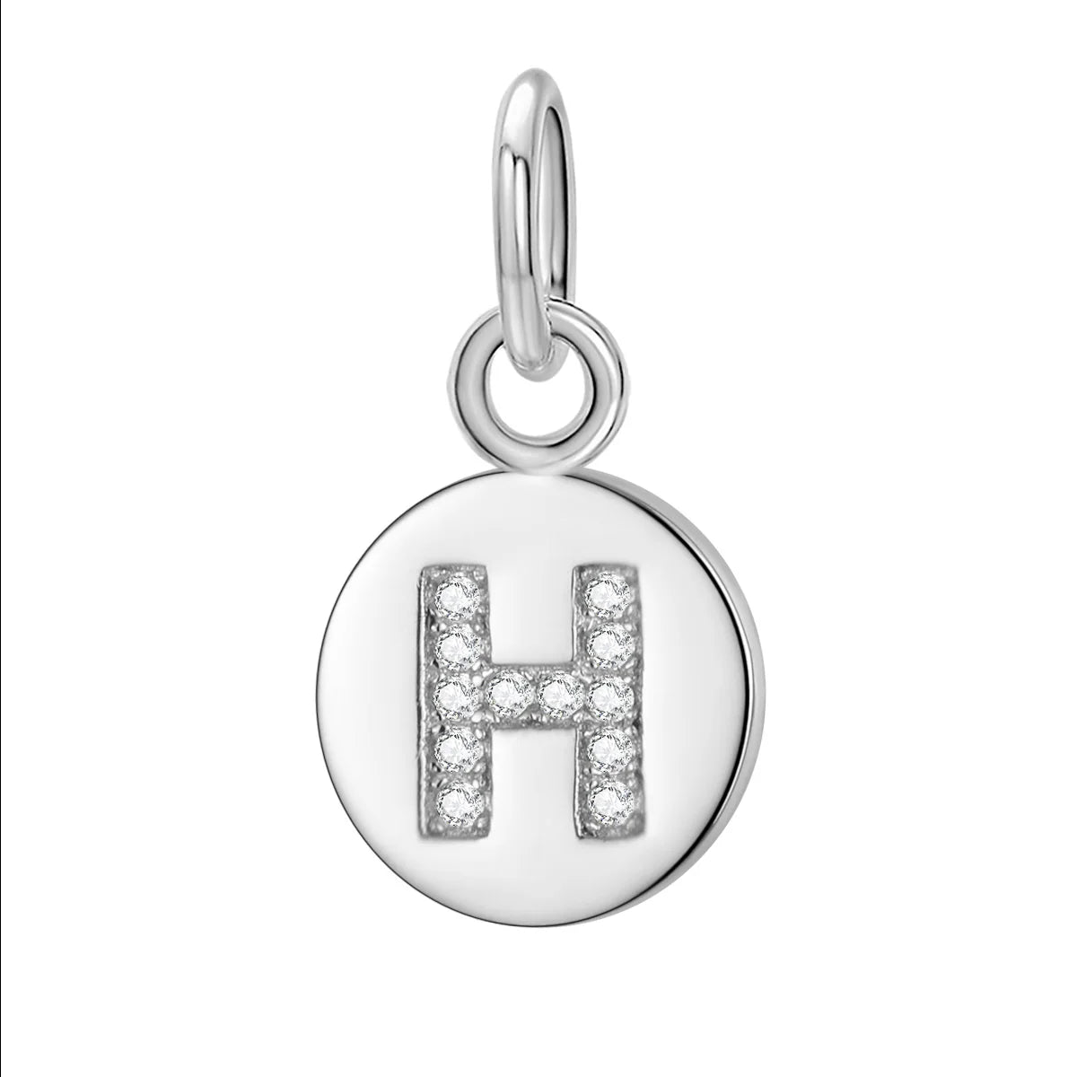 Simple Round 26 Letters Cz Pendant Diy Accessories DG0114