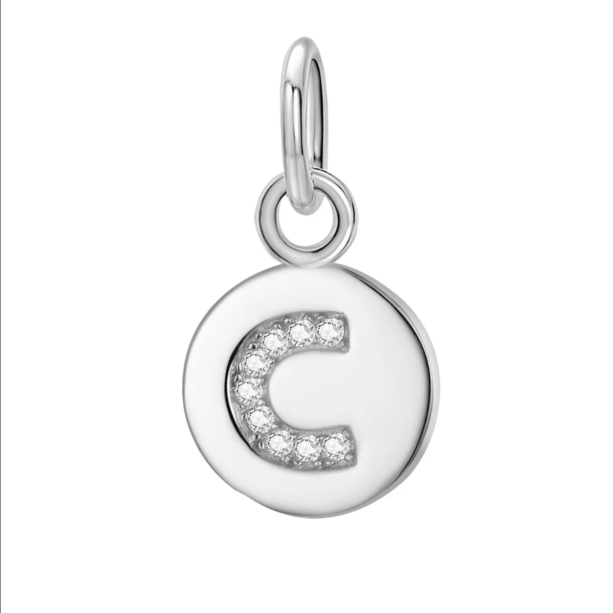 Simple Round 26 Letters Cz Pendant Diy Accessories DG0114