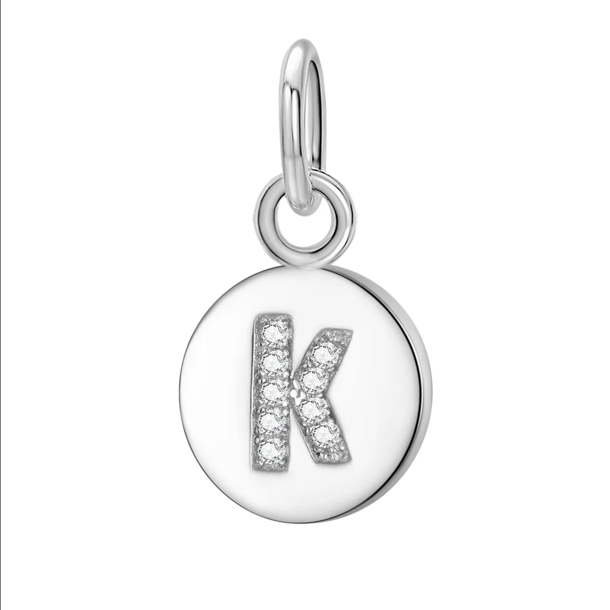Simple Round 26 Letters Cz Pendant Diy Accessories DG0114