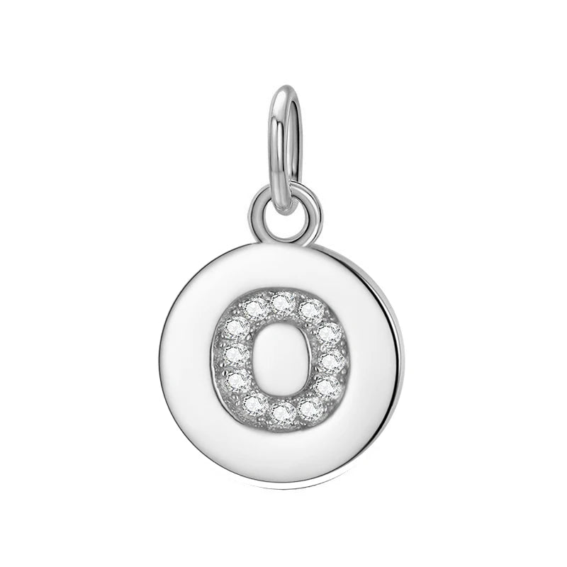 Simple Round 26 Letters Cz Pendant Diy Accessories DG0114