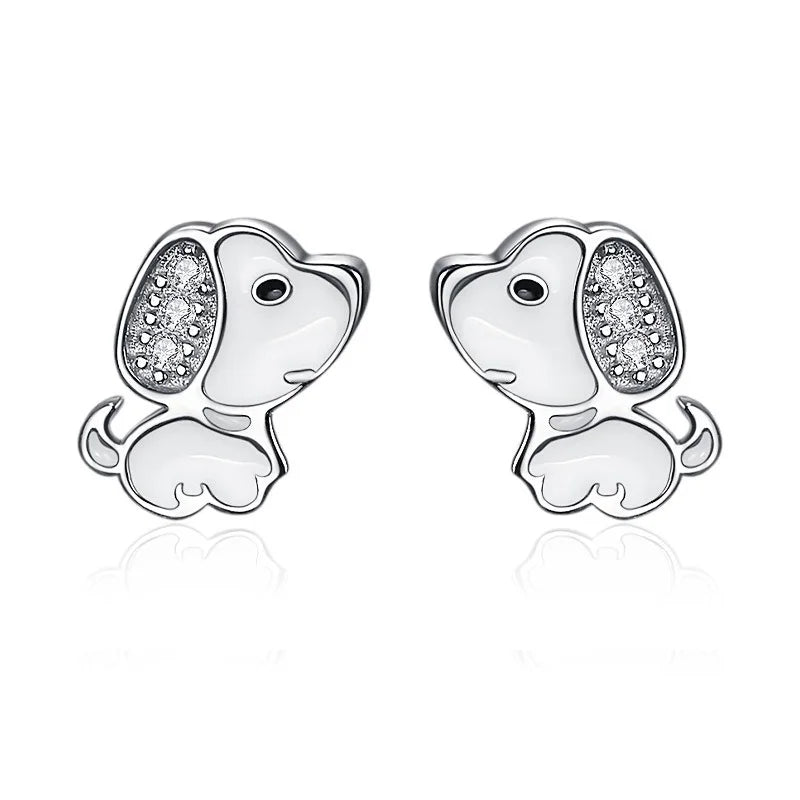 Minimalist Fashion Charm Cute Animal Little Dog Stud Earrings DS3974