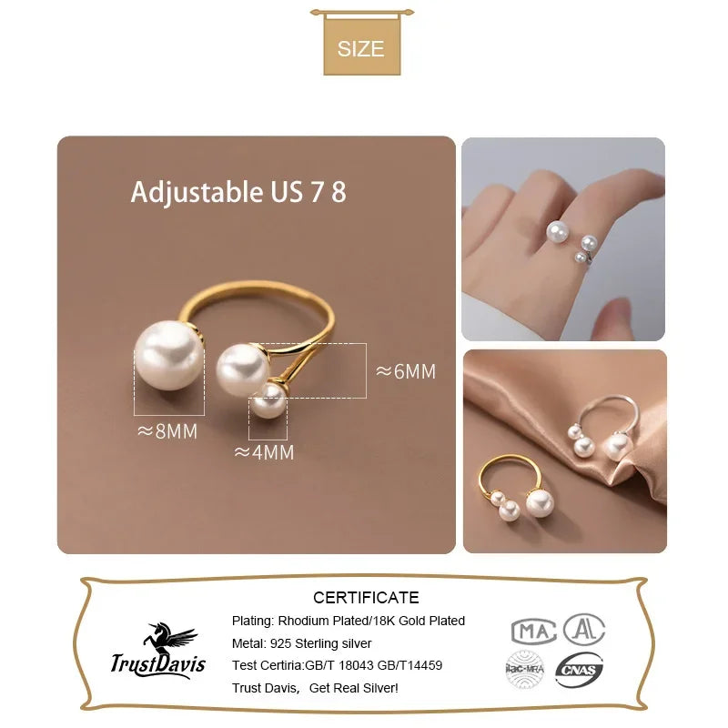 Luxury Synthesis Pearl Opening Ring DA2791