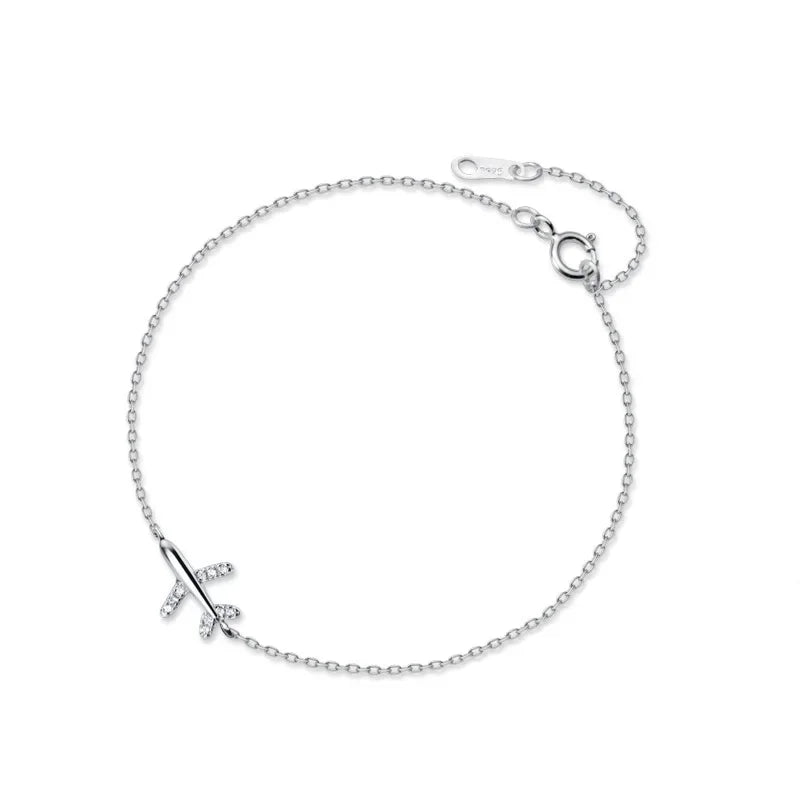 Fashion Women Jewelry Plane With CZ Bracelet DS1012