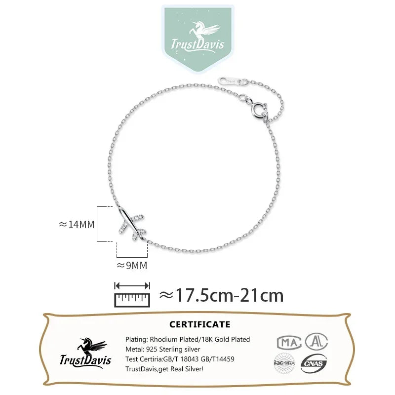 Fashion Women Jewelry Plane With CZ Bracelet DS1012