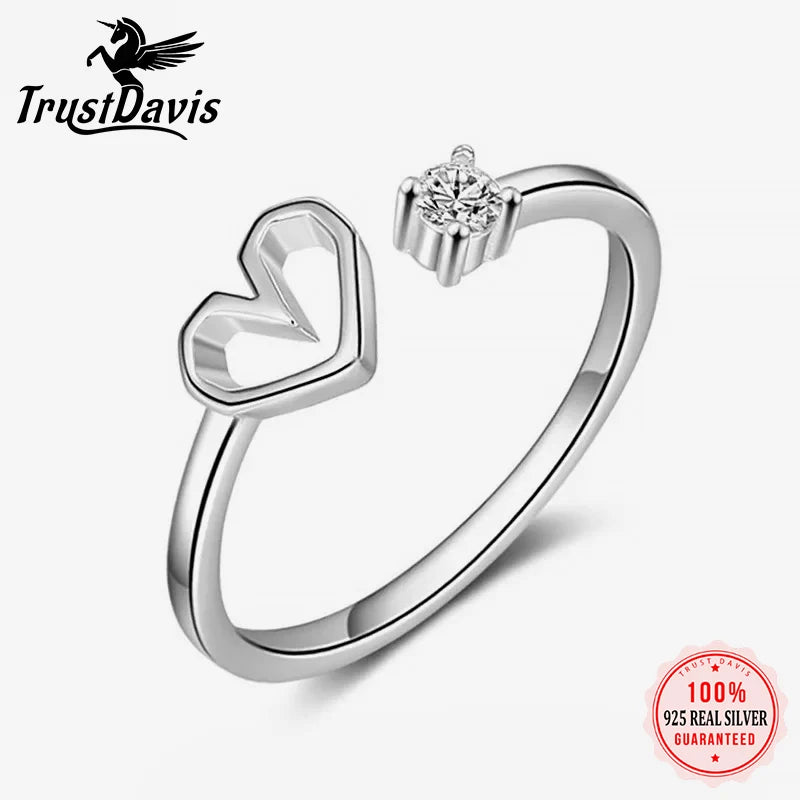 Heart CZ Rings Size 5 6 7 Wonderful Gift DS1032