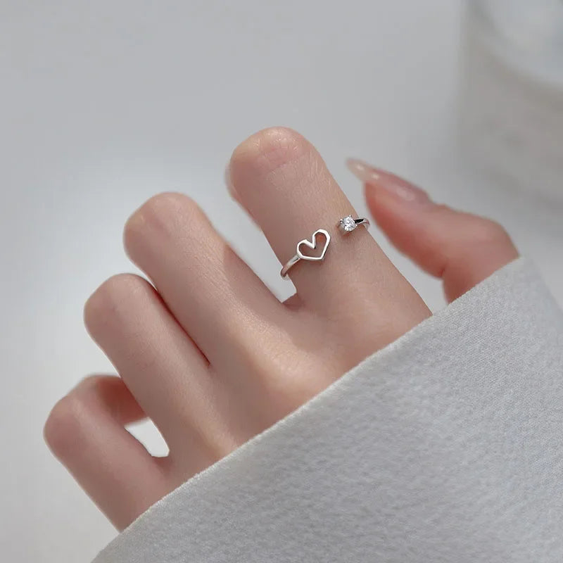 Heart CZ Rings Size 5 6 7 Wonderful Gift DS1032