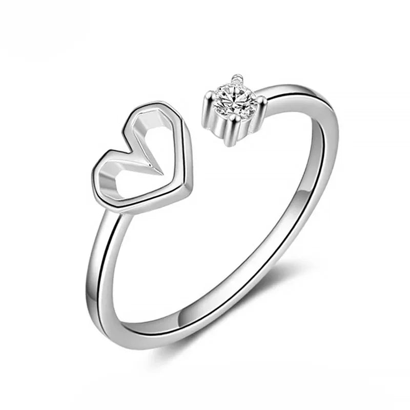 Heart CZ Rings Size 5 6 7 Wonderful Gift DS1032