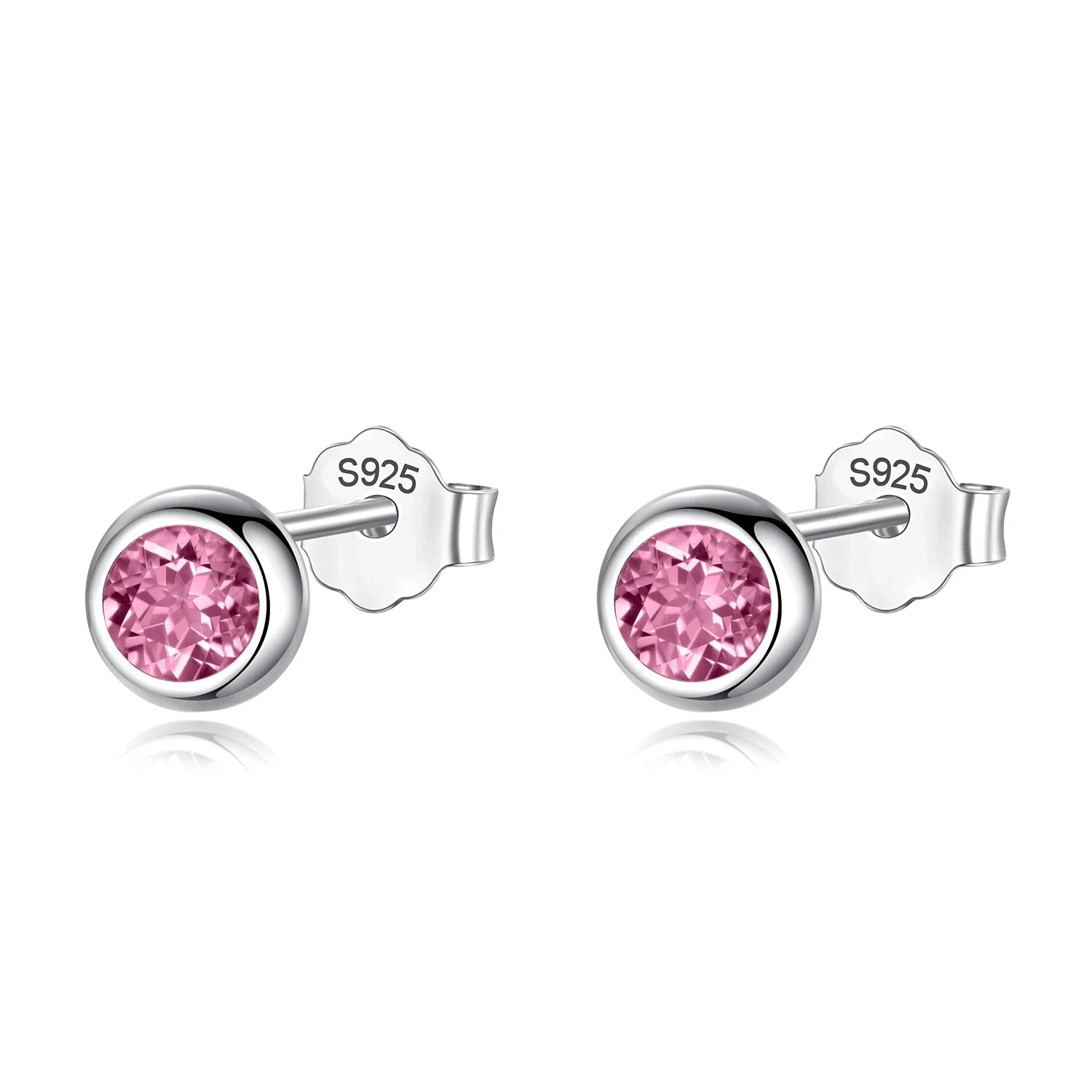 Blue Pink Zircon Stud Earrings DS742