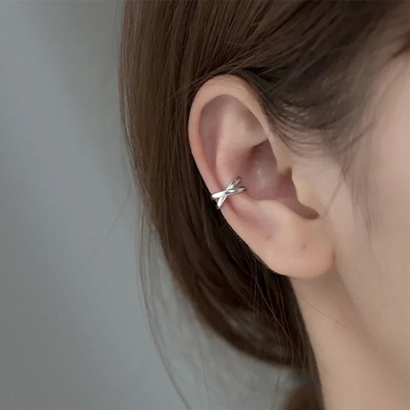 Fashion Cross Clip on Earrings Ear Cuff DA295