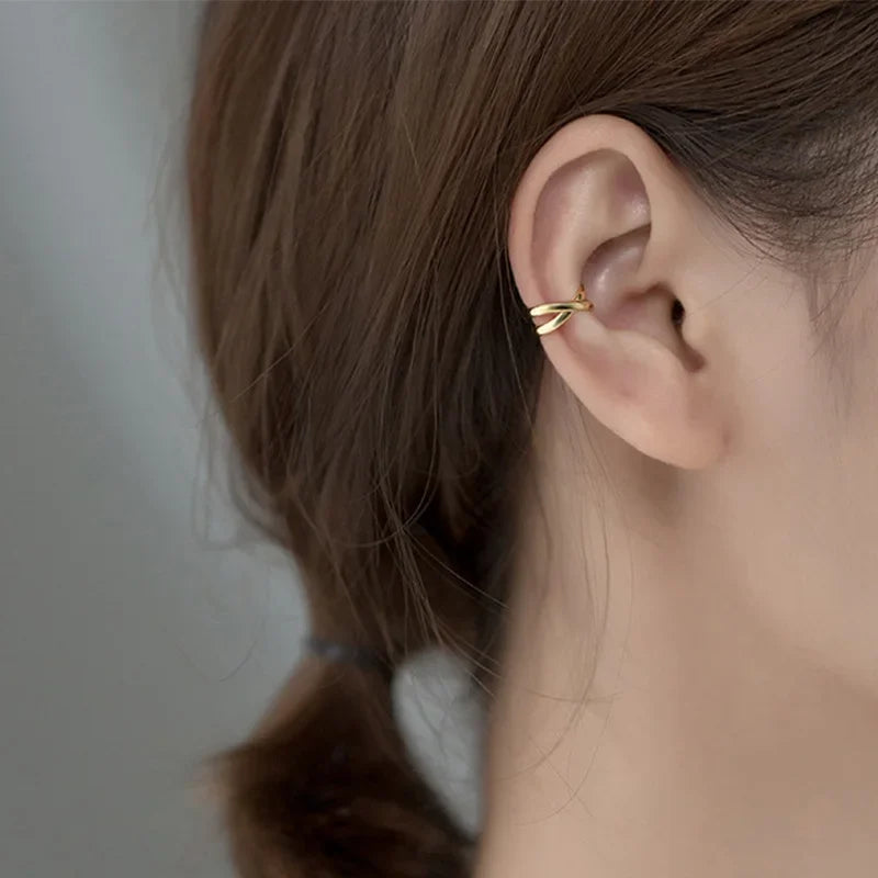 Fashion Cross Clip on Earrings Ear Cuff DA295