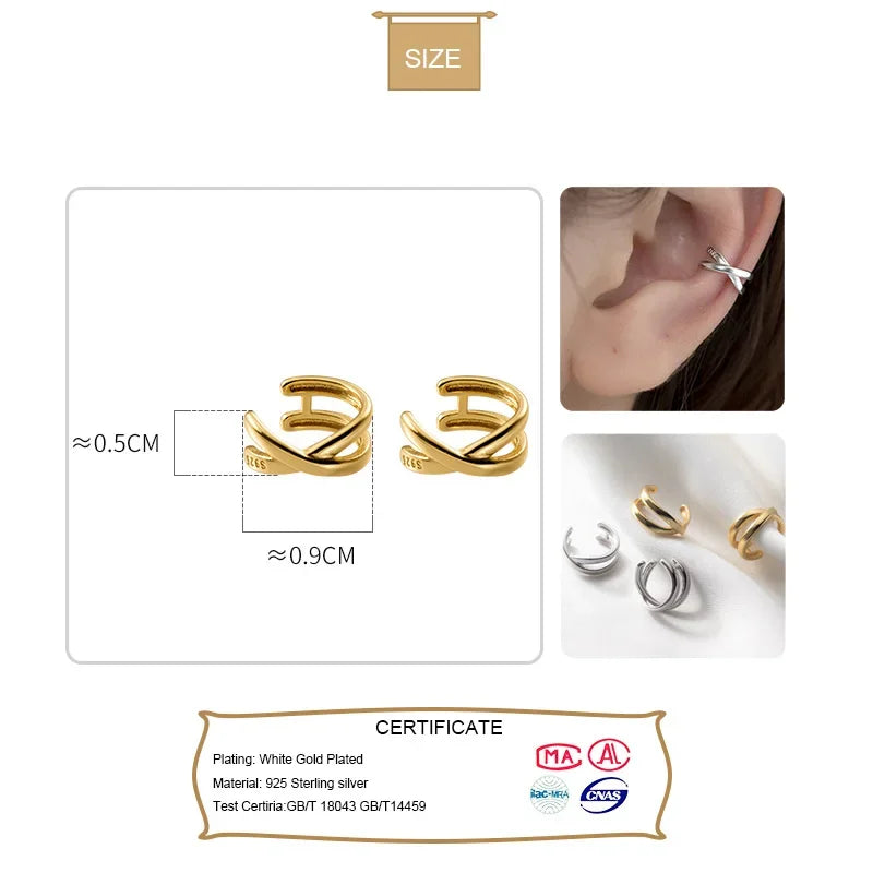 Fashion Cross Clip on Earrings Ear Cuff DA295