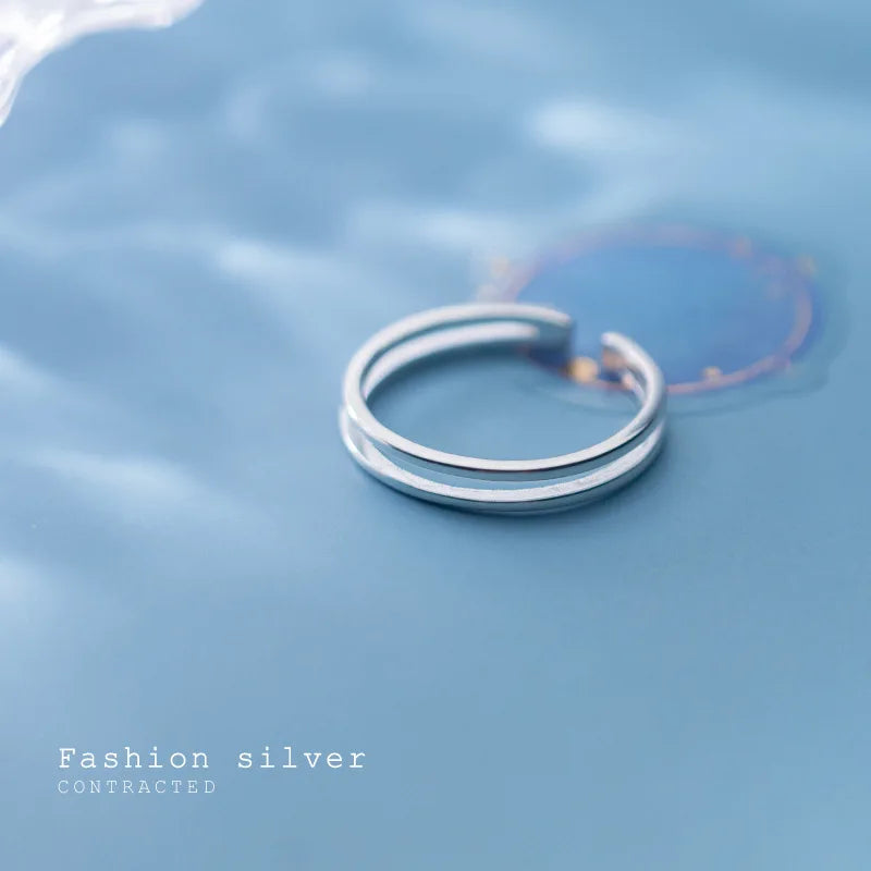 Fashion Simple Double Layer Cocktail Adjustable Ring DA1031