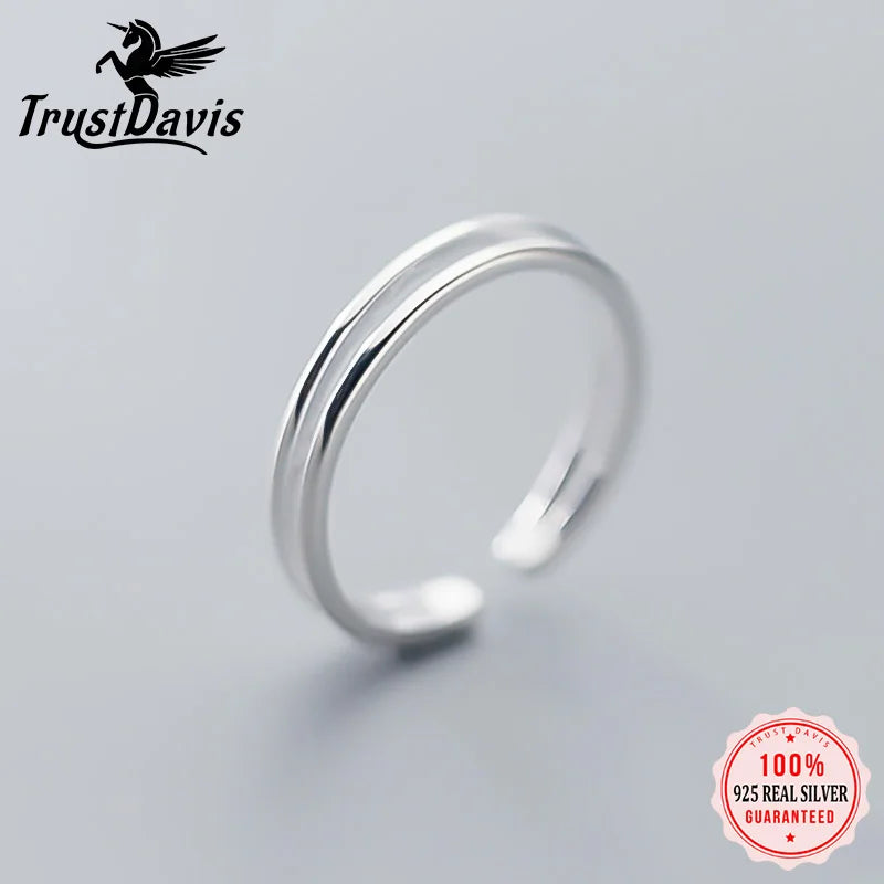 Fashion Simple Double Layer Cocktail Adjustable Ring DA1031