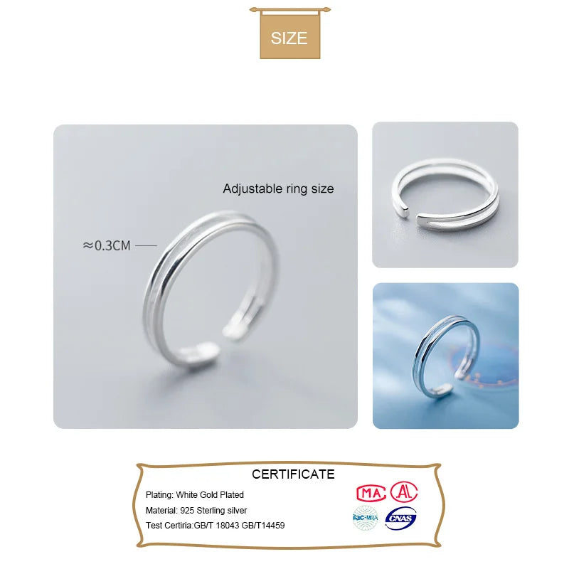 Fashion Simple Double Layer Cocktail Adjustable Ring DA1031