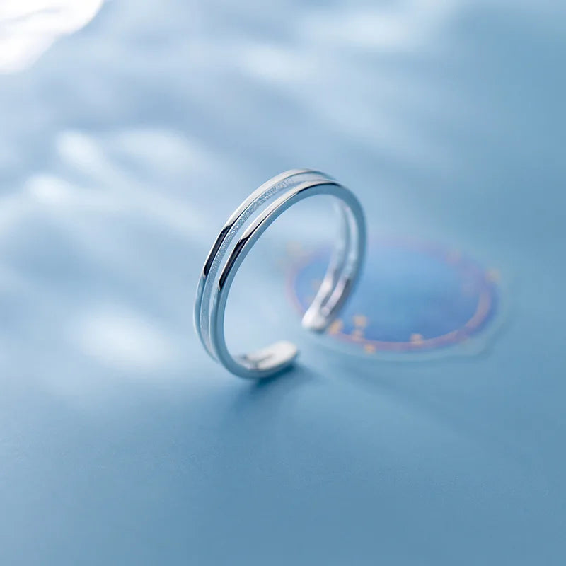 Fashion Simple Double Layer Cocktail Adjustable Ring DA1031