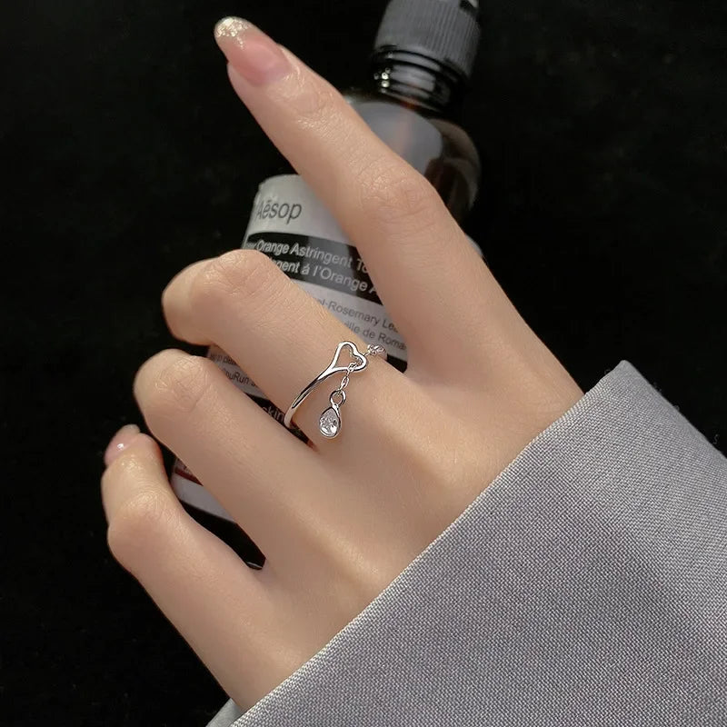 Beads Chain Open Finger Ring DS1891