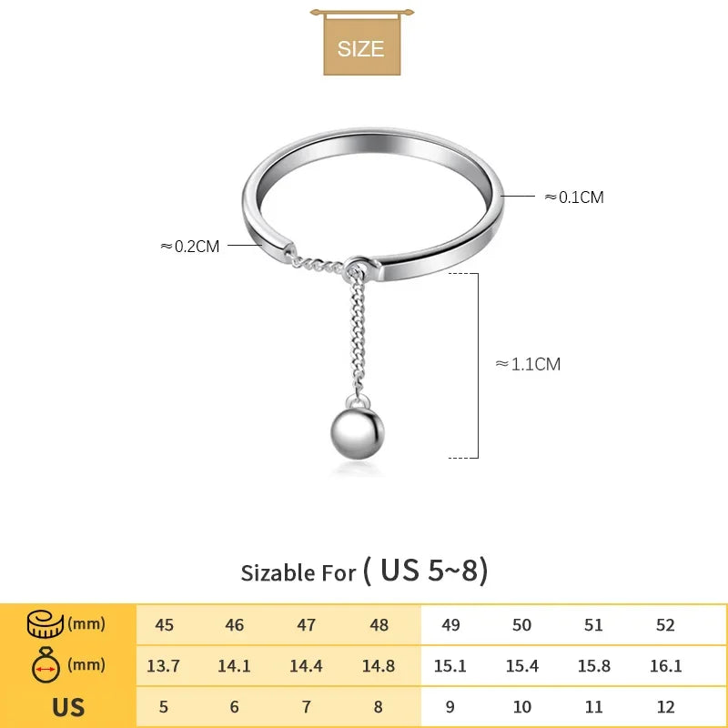 Beads Chain Open Finger Ring DS1891