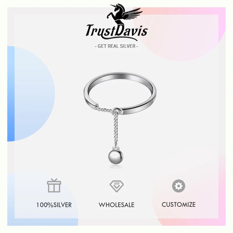 Beads Chain Open Finger Ring DS1891
