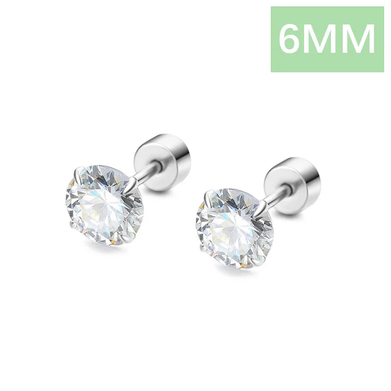 Zircon Screw Stud Earrings DS3508