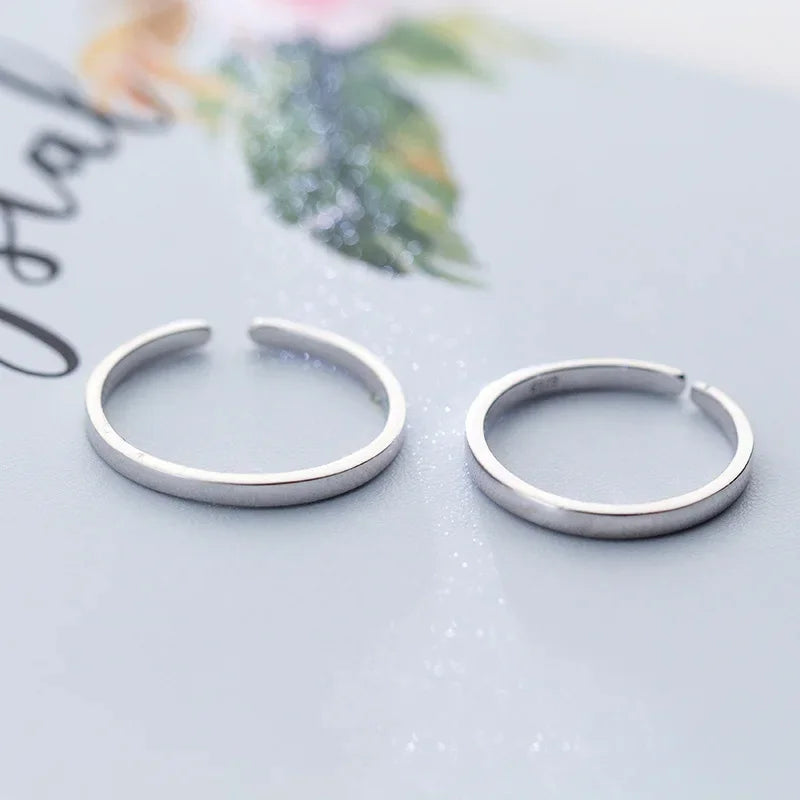 Simple Smooth Adjustable Ring For Man&Women Wedding Jewelry DA1090