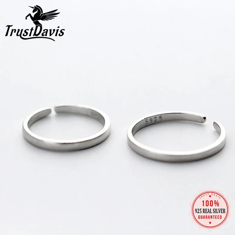 Simple Smooth Adjustable Ring For Man&Women Wedding Jewelry DA1090